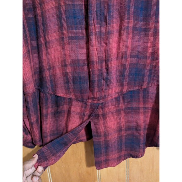 Democracy Womens Pink Shirt Plaid Long Sleeve Button Down Long Sleeve Size M - Picture 3 of 13